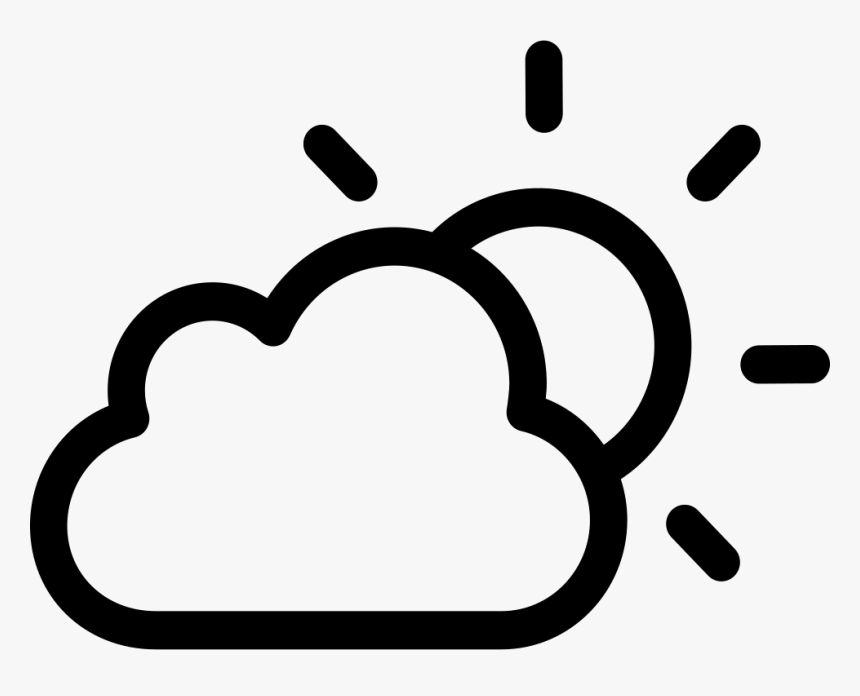 Cloudy - Atmosphere Clipart Black And White, HD Png Download, Free Download