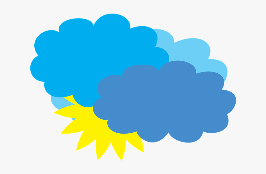 Partly Cloudy Weather Forecast Clouds Sun Transparent - Clouds Clipart Gif, HD Png Download, Free Download