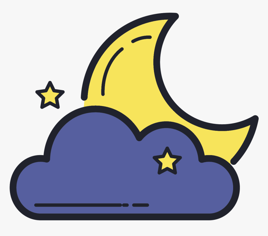 Cloudy Night Icon - Night Logo Icon Png, Transparent Png, Free Download