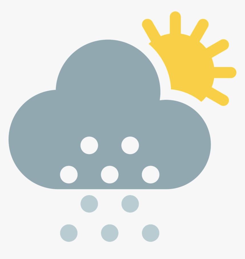 Cloud, Partly Cloudy, Sun, Snow, Winter, Weather - Cloud, HD Png Download, Free Download