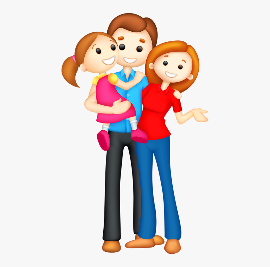Mom Dad Daughter Clipart, HD Png Download, Free Download