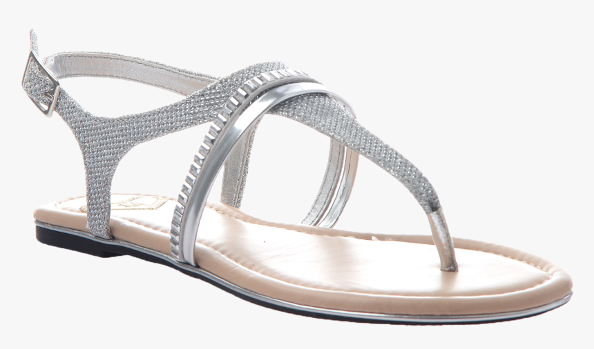 Flat Sandal Png Download Image - Womens Silver Sandals, Transparent Png, Free Download