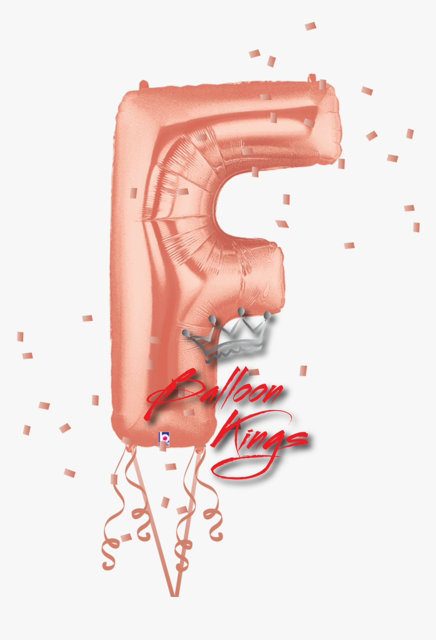 Rose Gold Letter F - Balloon, HD Png Download, Free Download