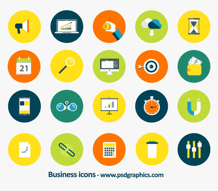 Business Icons Png U2013 Transparent - Business Icon Vector Png, Png Download, Free Download