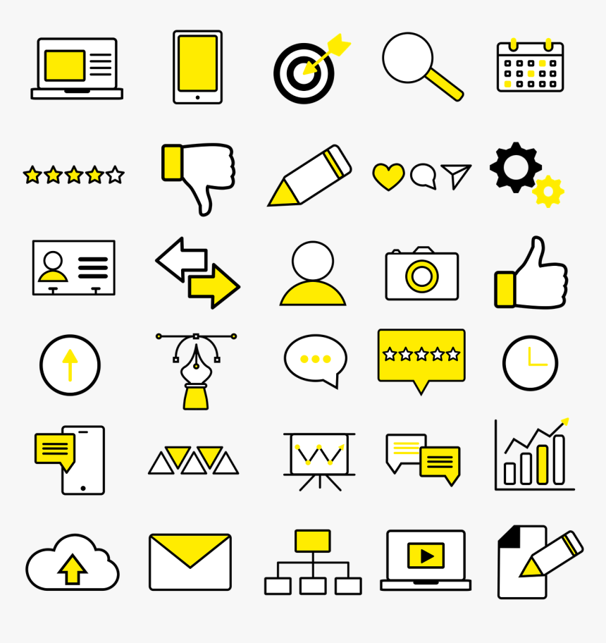 Icons Yellow Icon Business Communication Icons - Business Icon Free Download, HD Png Download, Free Download