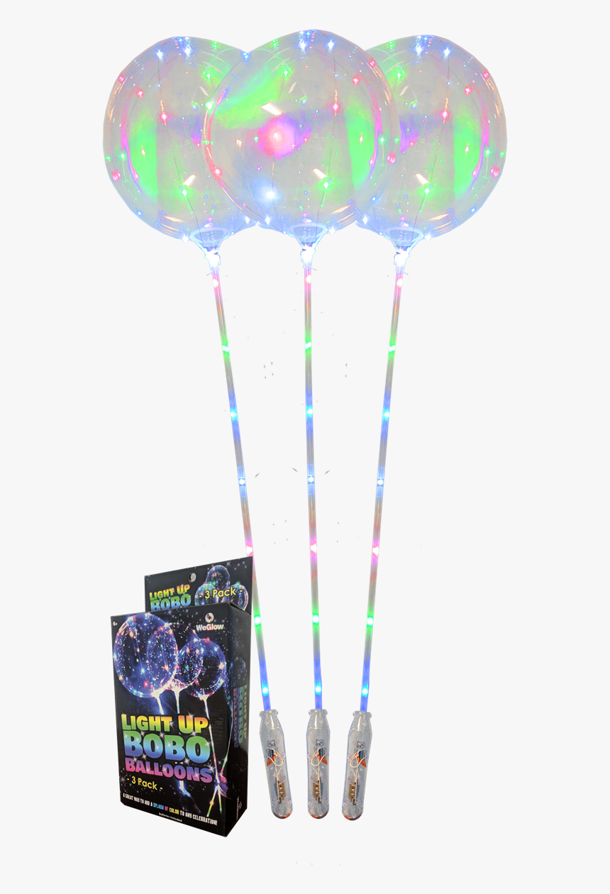 Light Up Bobo Balloon - Bobo Led Balloon With Stick, HD Png Download, Free Download