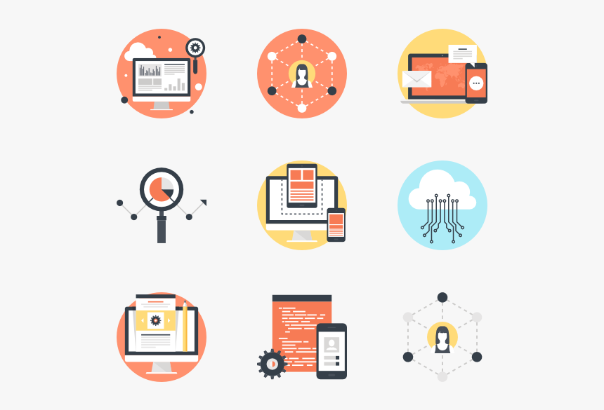 Flat Web Development Icon, HD Png Download, Free Download