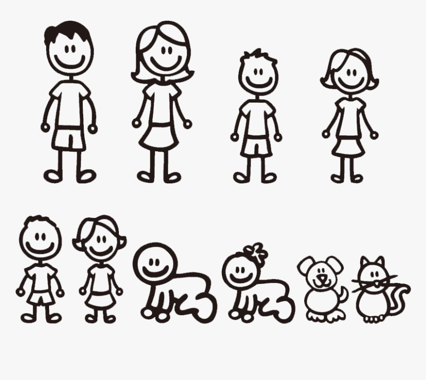 Stick Figure Family - Stick Figure Family Png, Transparent Png, Free Download