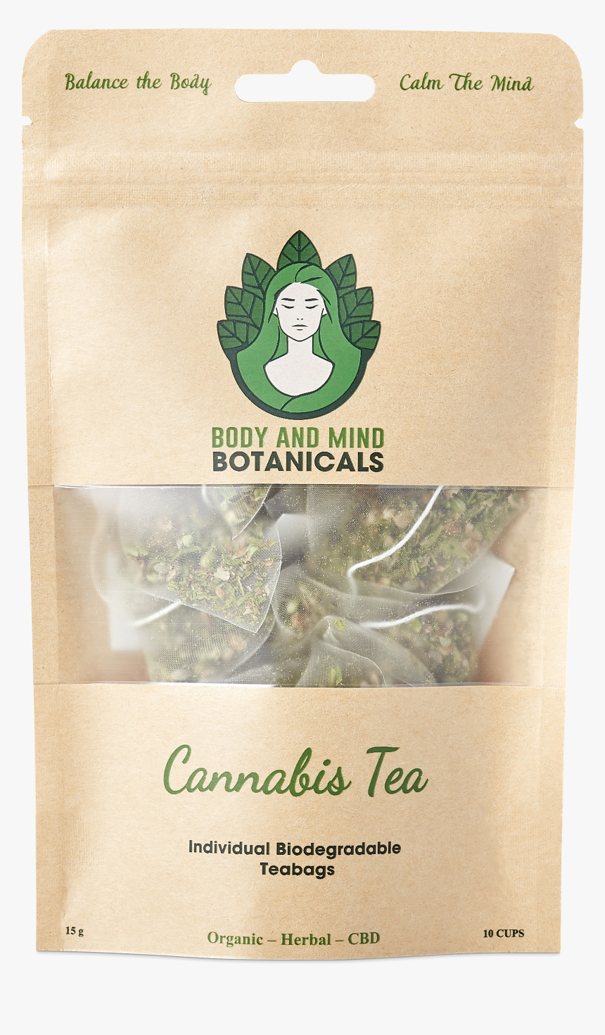 Body And Mind Botanicals Cbd Teabags - Cannabis Tea, HD Png Download, Free Download