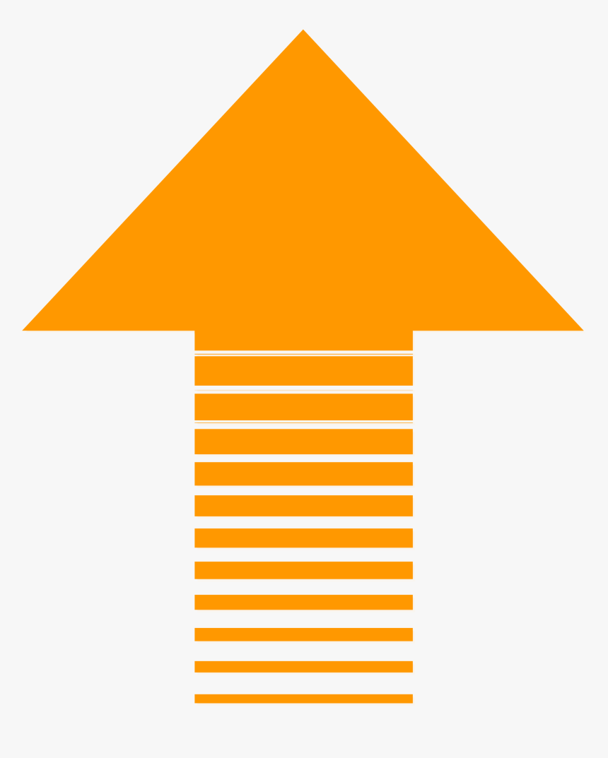 Orange Arrow On A White Background - Transparent Background Orange Arrow, HD Png Download, Free Download