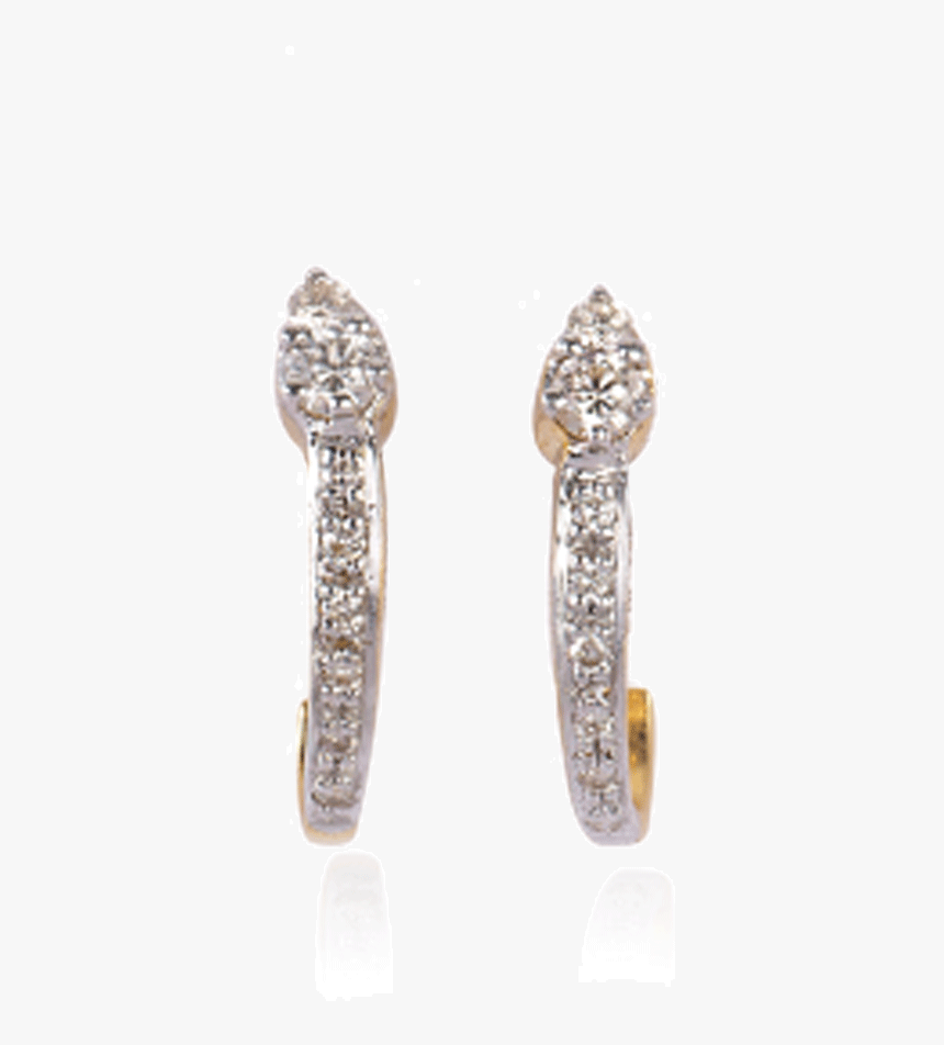 18kt Yellow Gold And Diamond Clip-on Earring For Women - Earrings, HD Png Download, Free Download