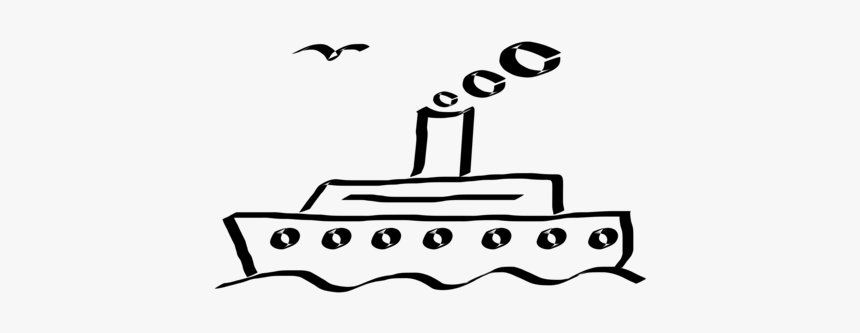 Cruise Ship Black And White Png - Ferry Black And White Clipart, Transparent Png, Free Download