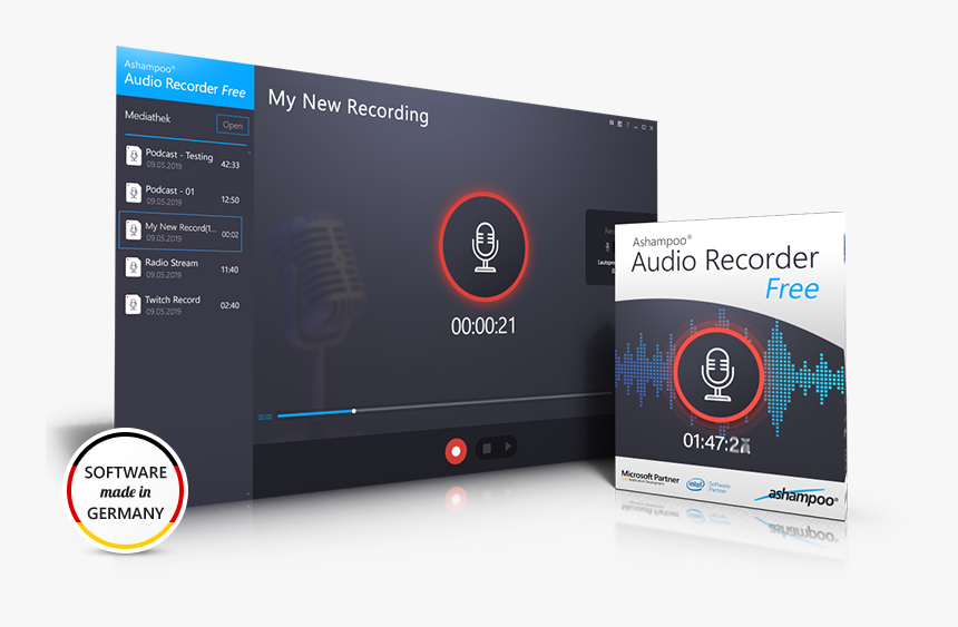 Ashampoo Audio Recorder Free, HD Png Download, Free Download