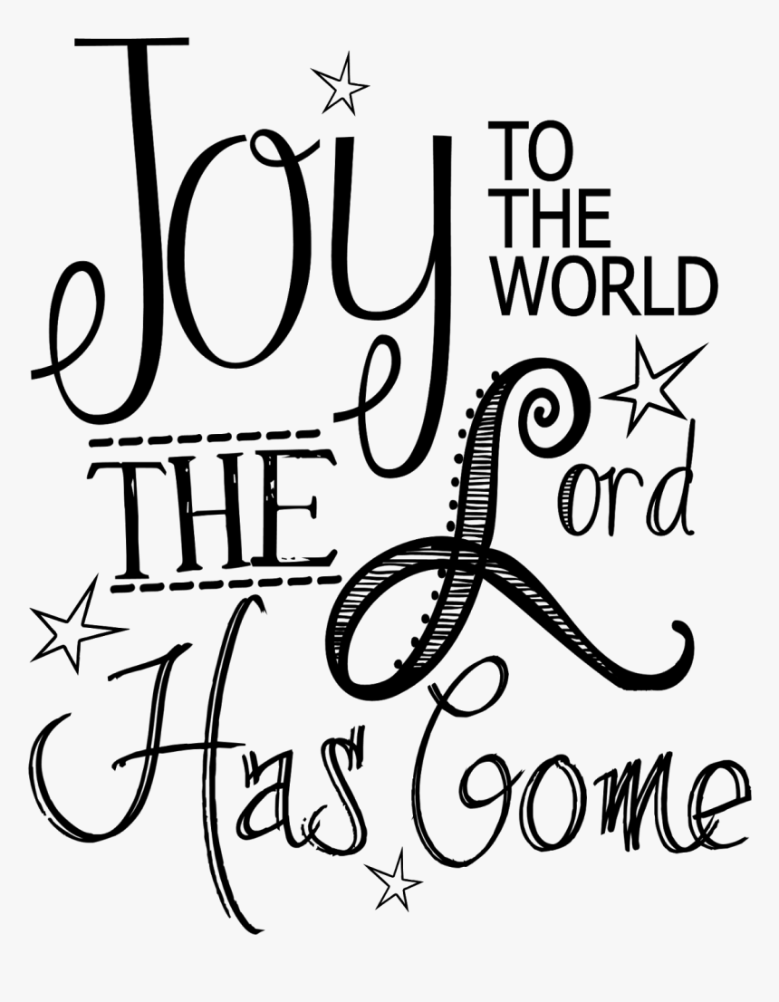 Joy To The World Printable~ - Calligraphy, HD Png Download, Free Download