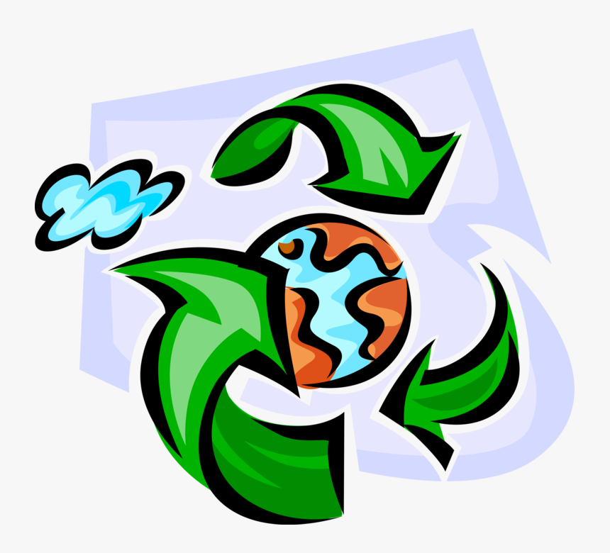 Vector Illustration Of Recycle To Save Planet Earth Vector Graphics Hd Png Download Kindpng