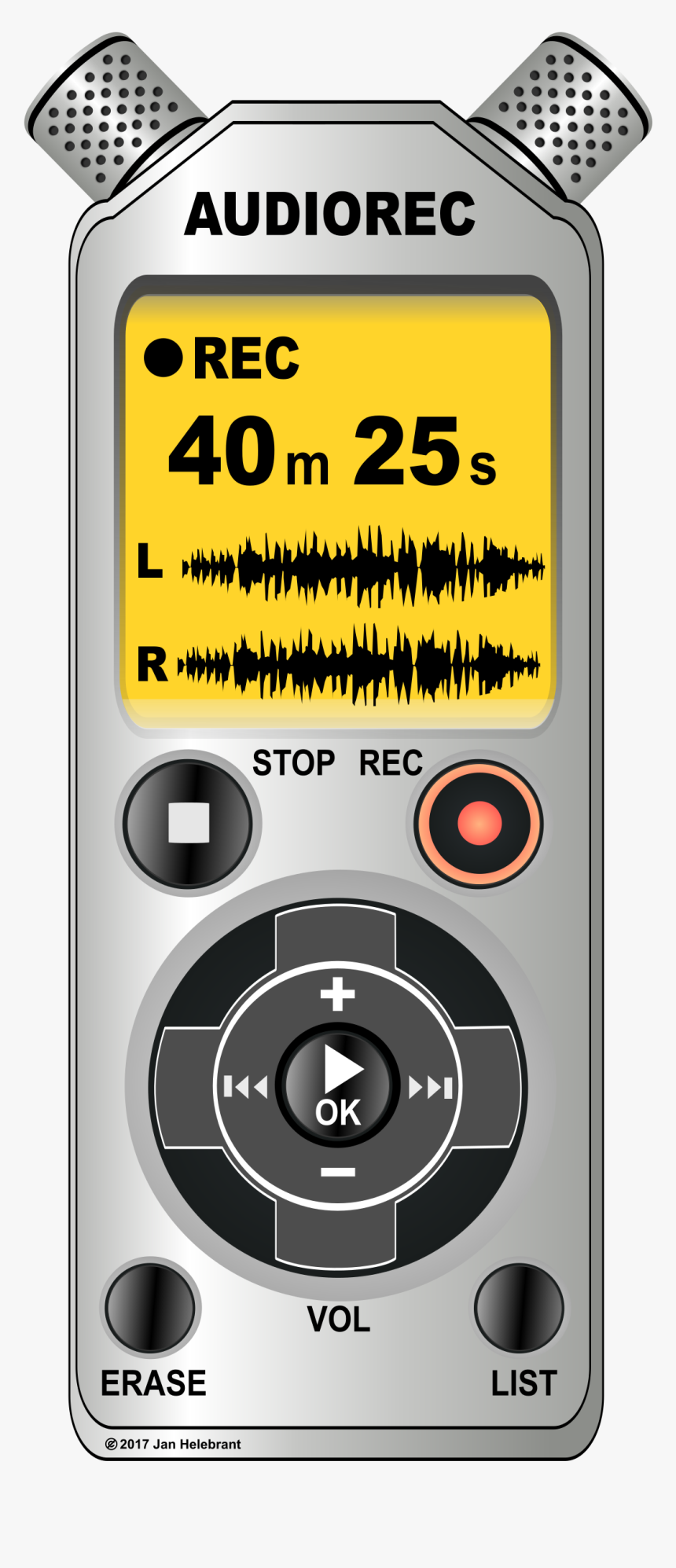 This Free Icons Png Design Of Voice / Audio Recorder - Mobile Phone, Transparent Png, Free Download