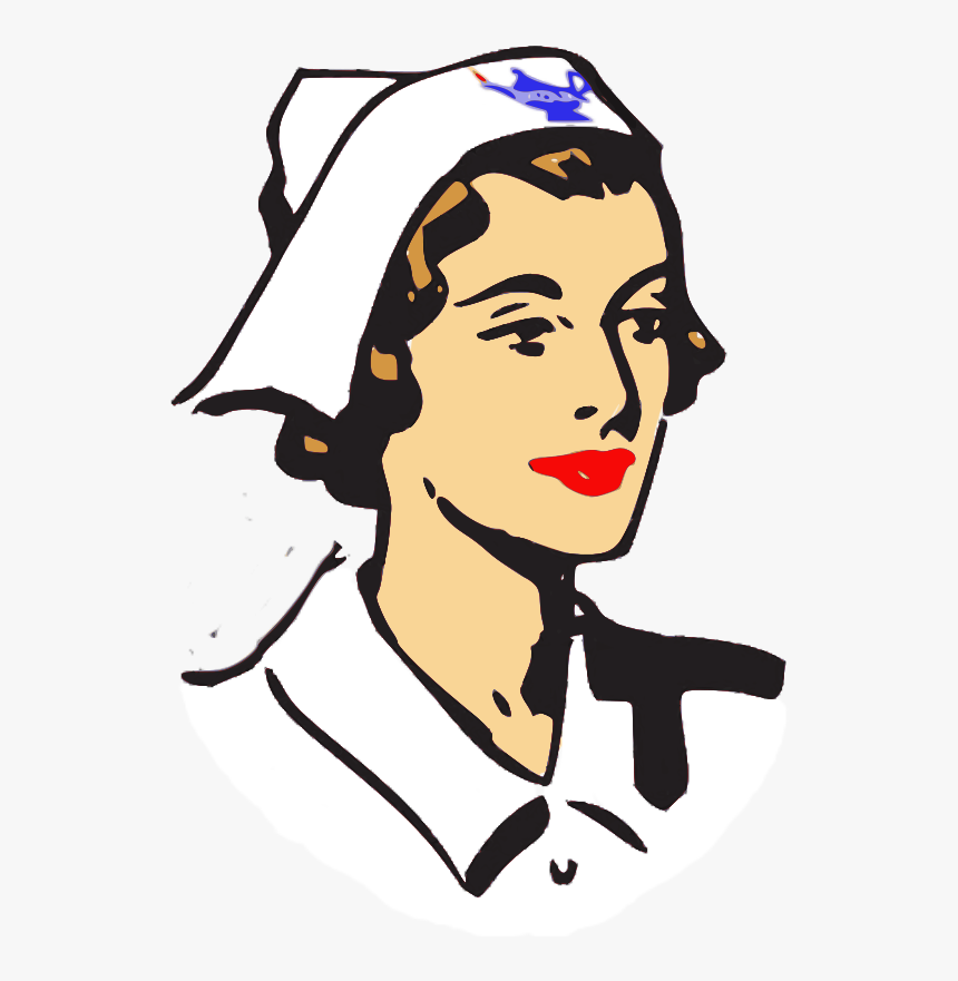 Clipart Of Nurse, Nurses And Nursing - Nurse Black And White Clip Art Drawing, HD Png Download, Free Download