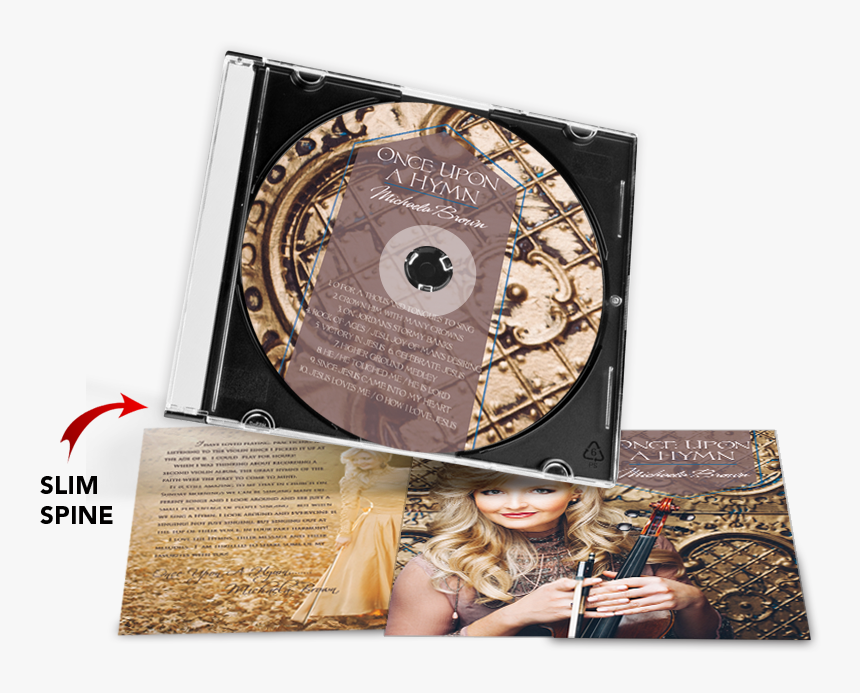 Cd In Slim Jewel Case W/black Back-2 Panel Insert - Cd, HD Png Download, Free Download