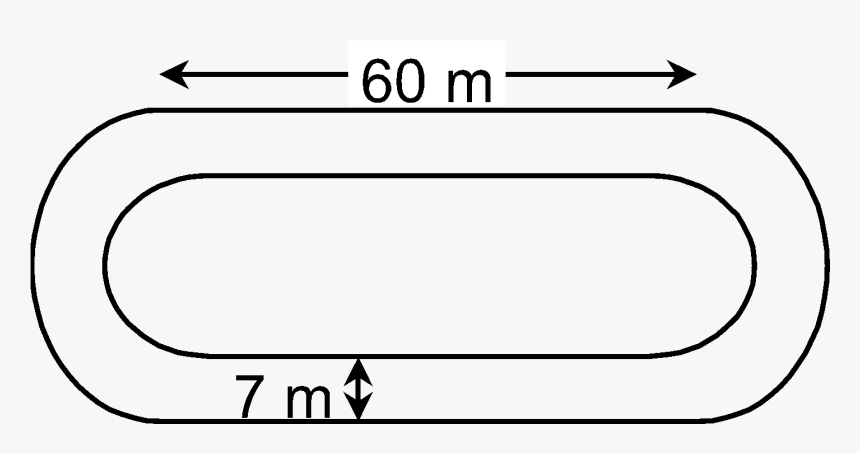The Length Of Each Straight Portion Is 60 M, And The - Line Art, HD Png Download, Free Download