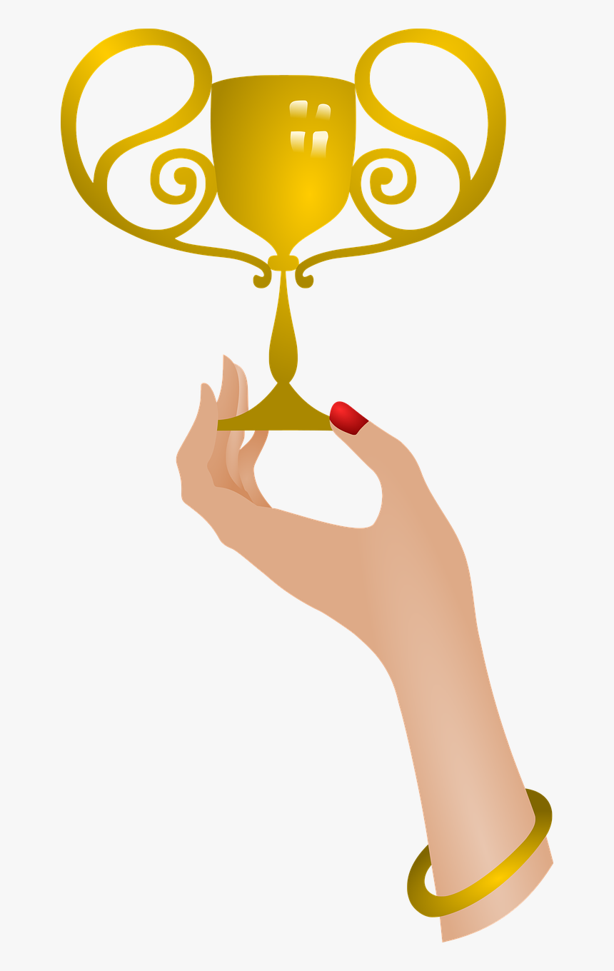 Bowl Trophy Gold - Mano Con Trofeo Png, Transparent Png, Free Download