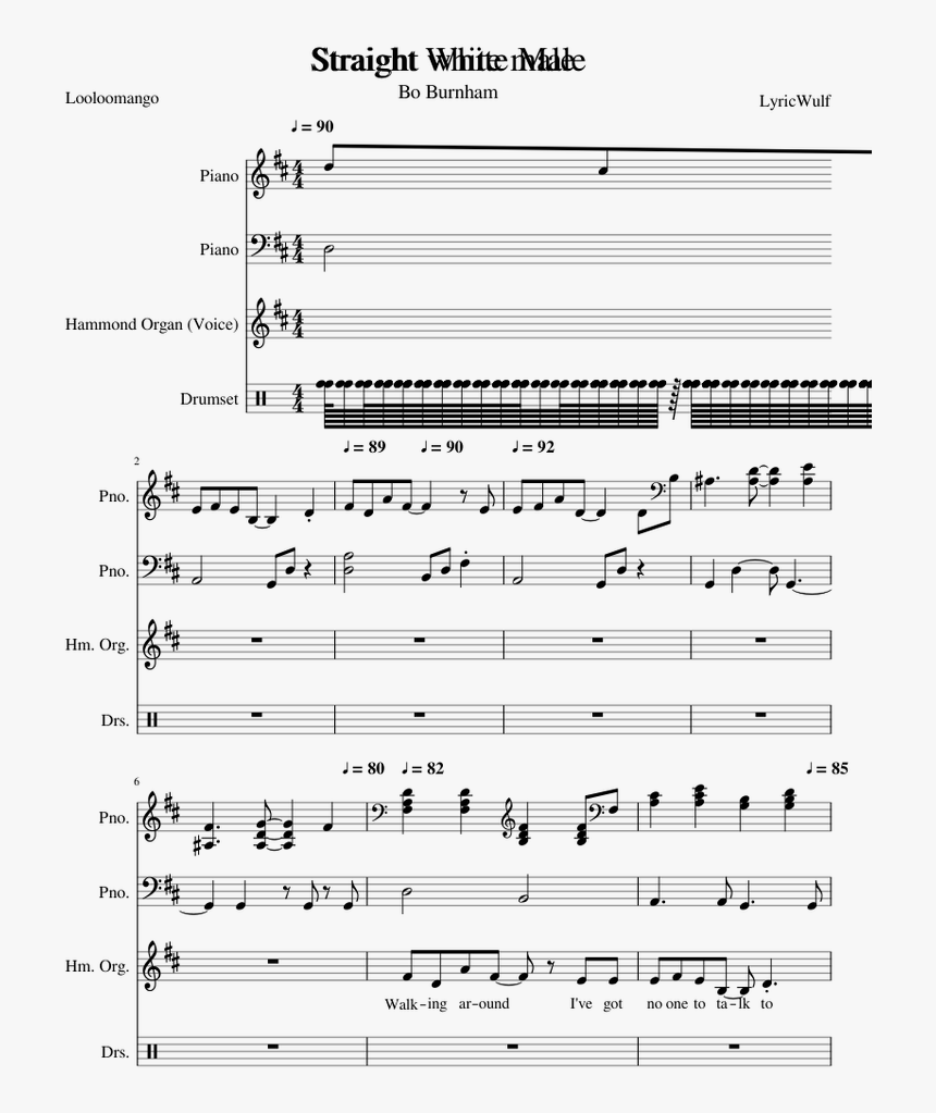 Bo Burnham Straight White Male Piano, HD Png Download, Free Download