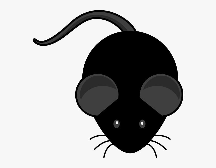 C57bl/6 With Dark Grey Ears Svg Clip Arts - Mouse Silhouette Clipart, HD Png Download, Free Download