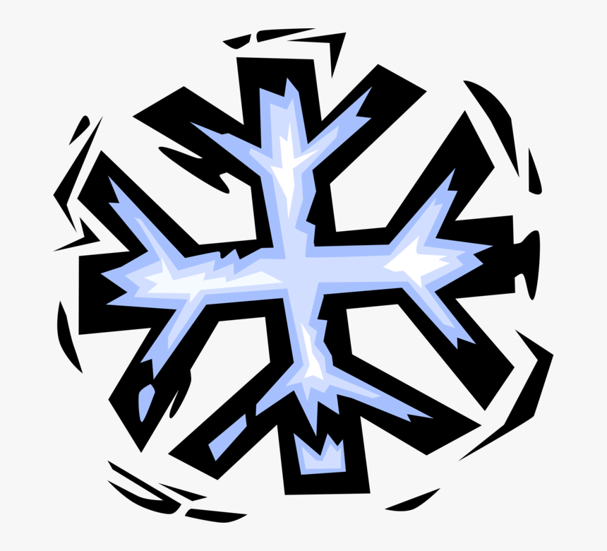 Vector Illustration Of Ice Crystal Snow Snowflake - Cross, HD Png Download, Free Download