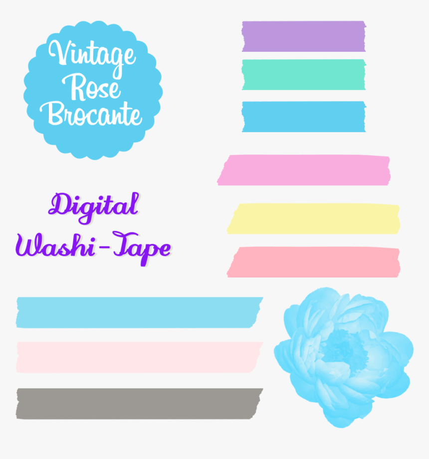 Digital Pastel Washi Tape, HD Png Download, Free Download