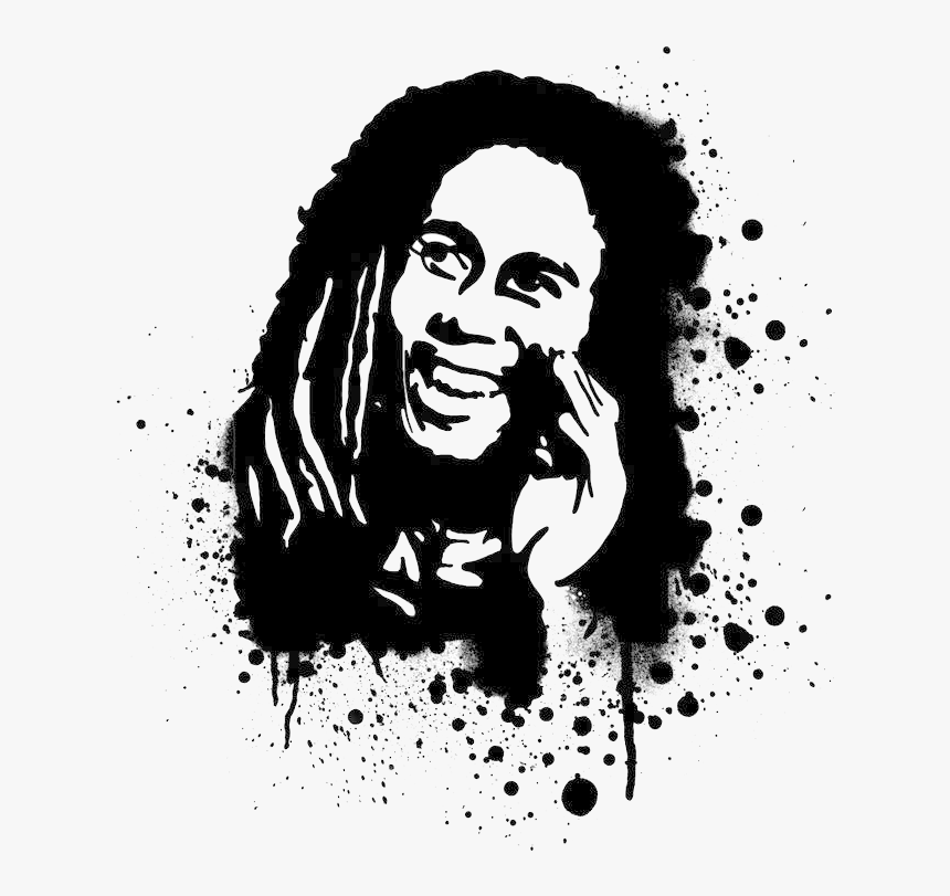 Bob Marley Png Image - Bob Marley Black And Wit, Transparent Png, Free Download