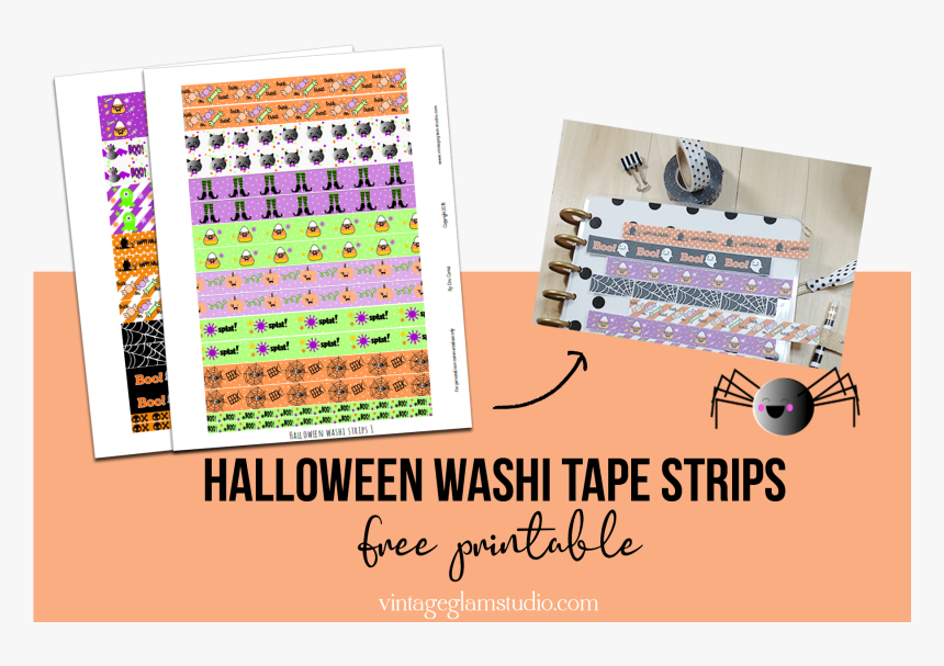 Today, I Am Releasing This Set Of Halloween Washi Tape - Free Halloween Washi Tape Printable, HD Png Download, Free Download