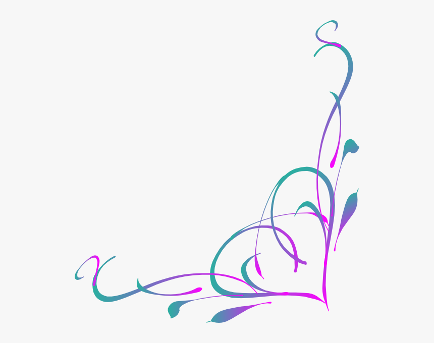 Corner Art Swirl Designs , Png Download - Elegant Corner Border Design, Transparent Png, Free Download