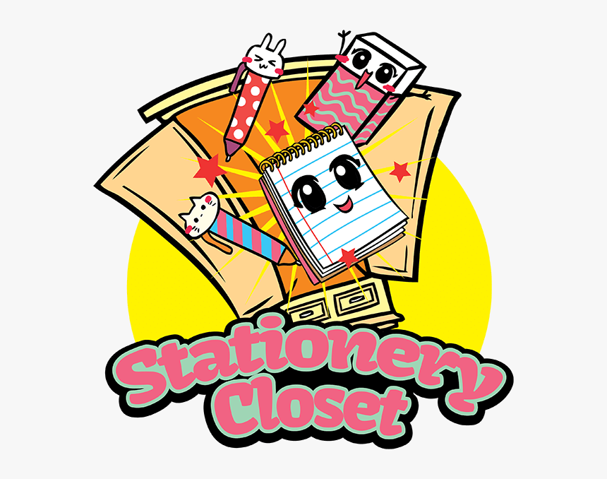 Stationery Closet - Cartoon Stationery, HD Png Download, Free Download