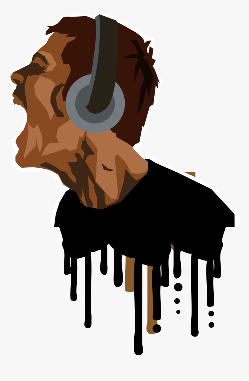 Man Wearing Headphones Silhouette, HD Png Download, Free Download