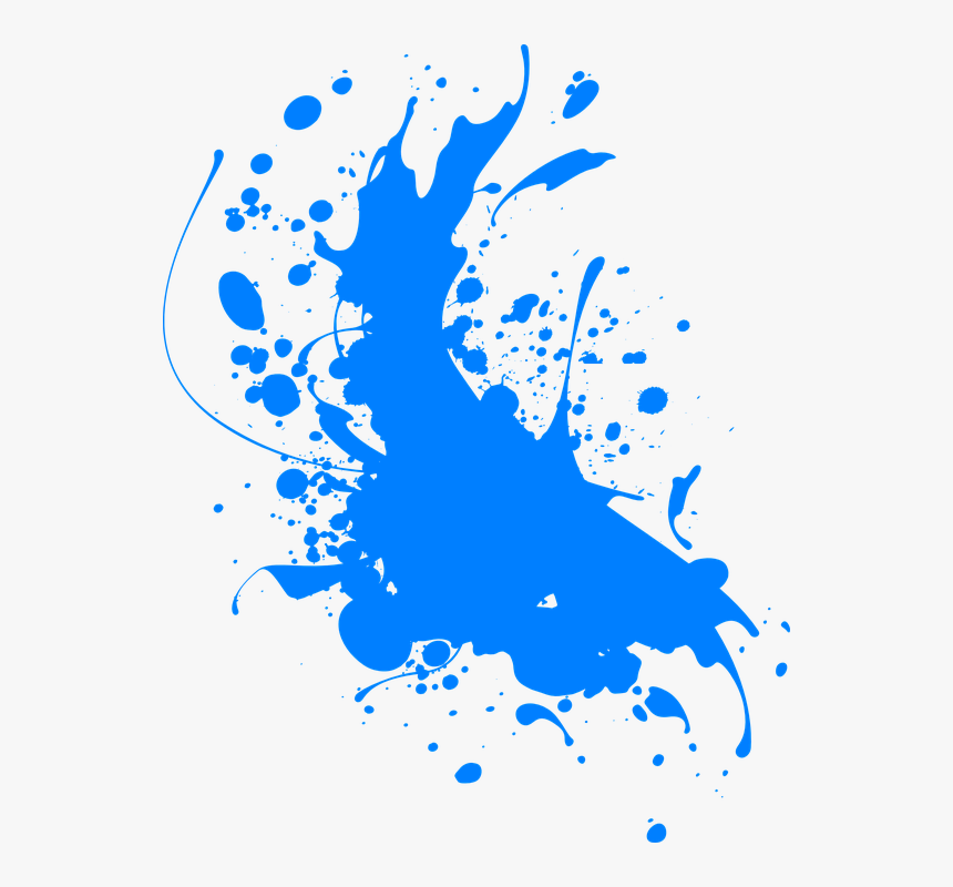 Ink, Blue, Splatter, Abstract, Paint, Splash, Spray - Blue Splatter Paint Transparent Background, HD Png Download, Free Download