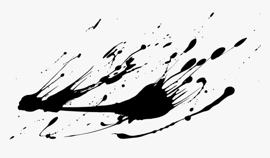 Paint, Splatter, Splash, Ink, Drop, Splattered, Drip - Black Ink Drop Png, Transparent Png, Free Download