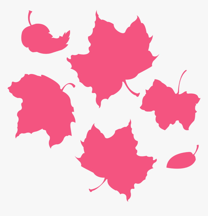 Pink Autumn Leaves Clipart, HD Png Download, Free Download