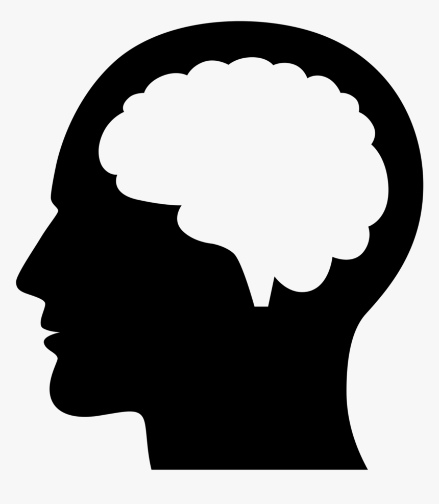 Brain Clipart Png Format - Human Brain Silhouette, Transparent Png, Free Download