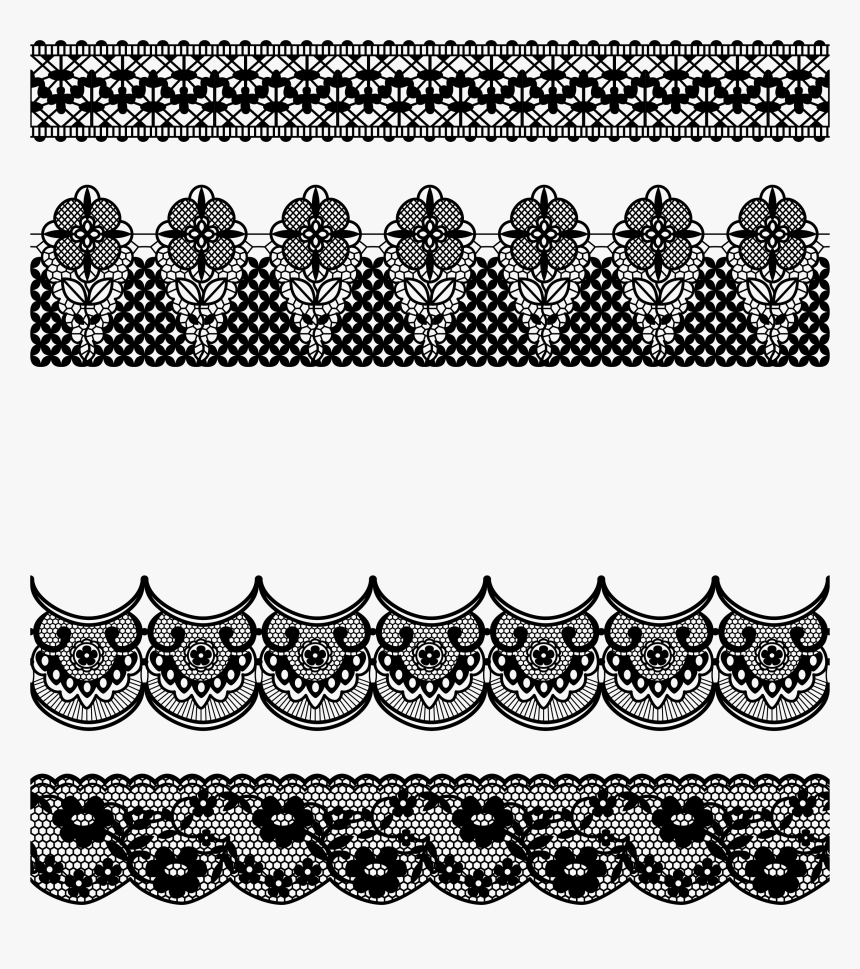 Lace Edge Cliparts - Vector Lace Border Png, Transparent Png, Free Download
