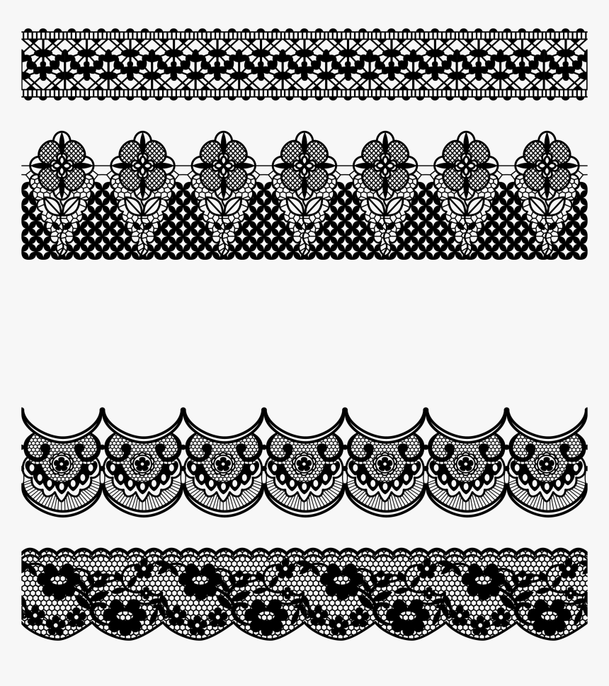 Download Lace Edge Cliparts - Vector Lace Border Png, Transparent ...