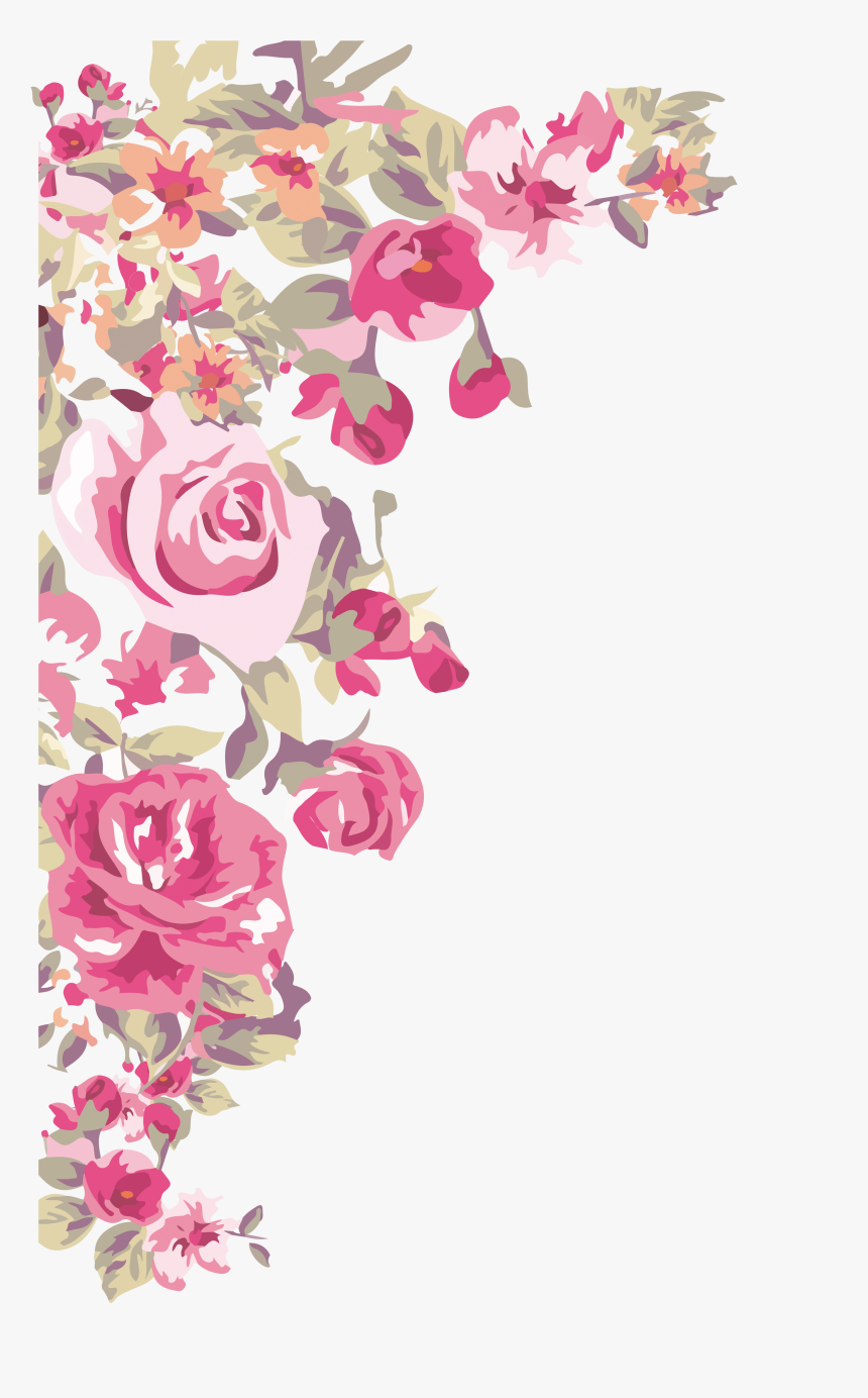 Flower Corner Png - Flower Corner Border Png, Transparent Png, Free Download