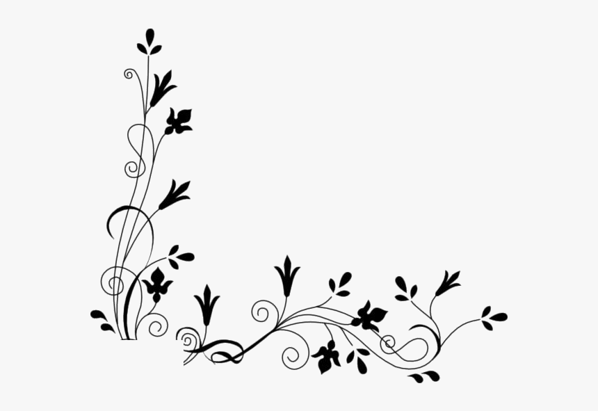 Floral Corner Borders Png Transparent Images - Flower Simple Border Design, Png Download, Free Download