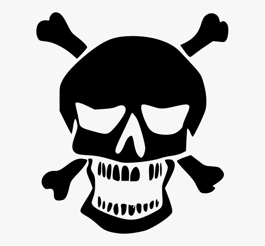 Black Skull Vector Image - Horror Clipart Png, Transparent Png, Free Download