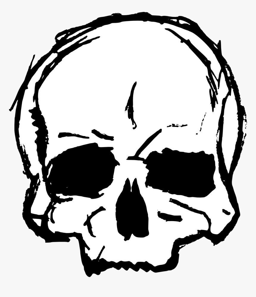 Skull Drawing Transparent, HD Png Download, Free Download