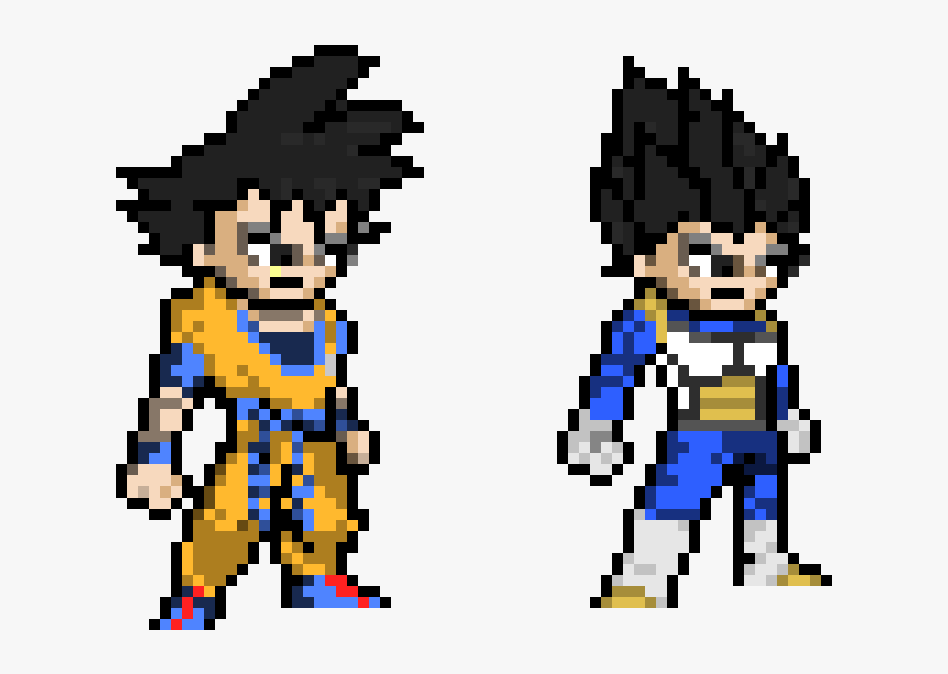 Goku And Vegeta Pixel Art, HD Png Download, Free Download