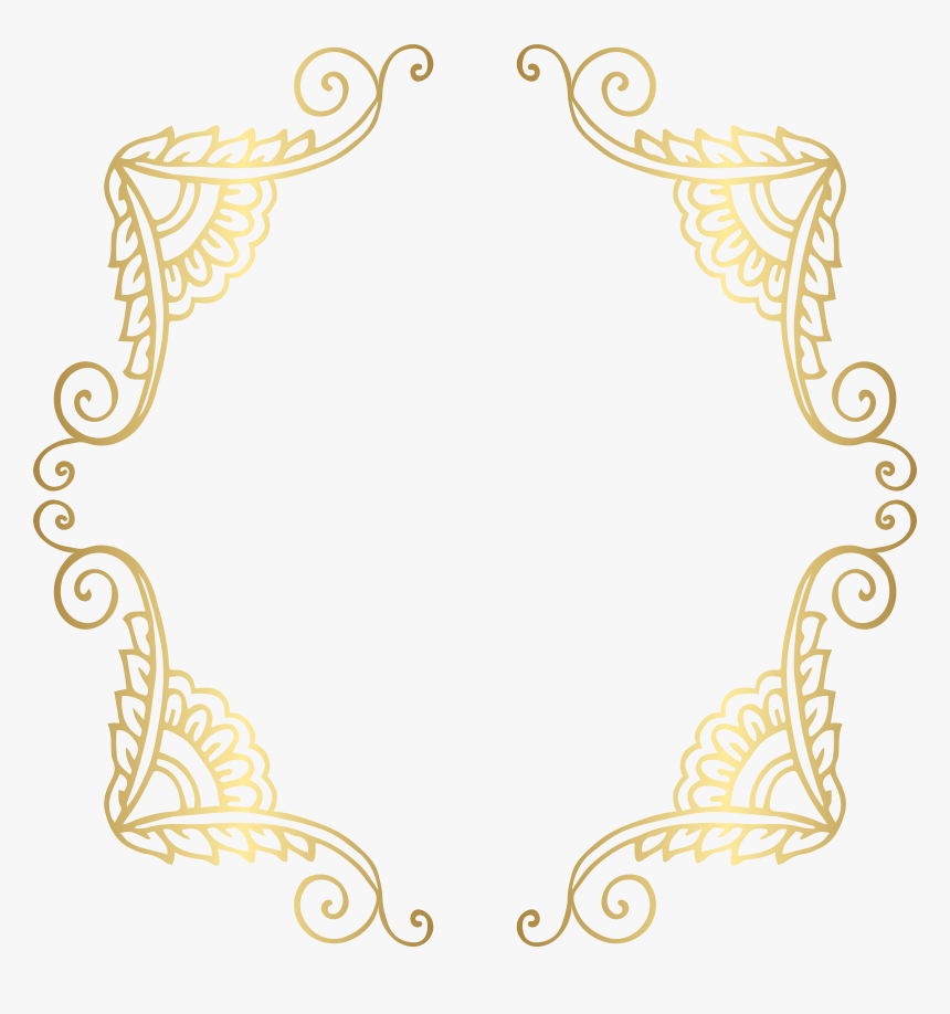 Golden Border Frame Png Clip Art Image, Transparent Png, Free Download