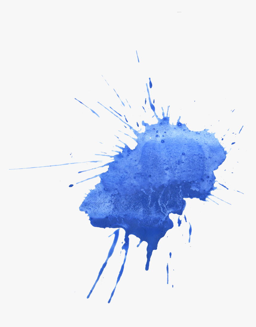 Watercolor Water Png - Blue Ink Splatter Png, Transparent Png, Free Download