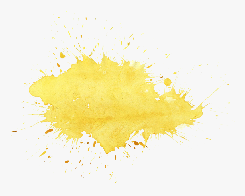 20 Yellow Watercolor Splatter - Yellow Watercolors Transparent, HD Png Download, Free Download