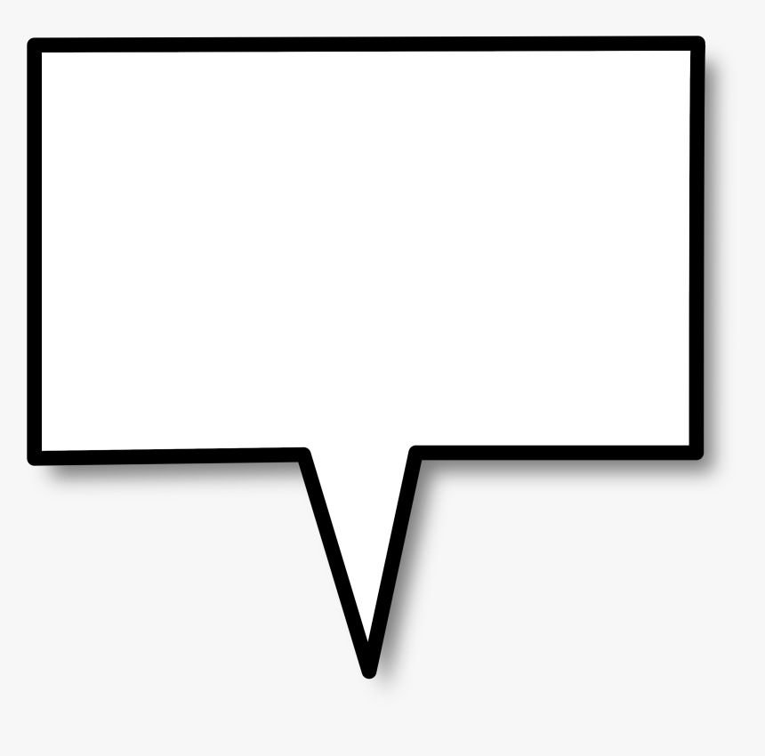 Speech Balloon , Transparent Cartoons - Rectangle Shape With Arrow Sign, HD Png Download, Free Download