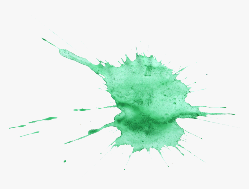 Green Watercolor Splashes Png, Transparent Png, Free Download