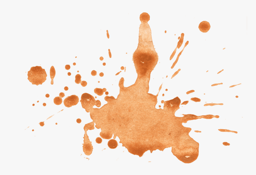 4 Brown Watercolor Splatter - Illustration, HD Png Download, Free Download